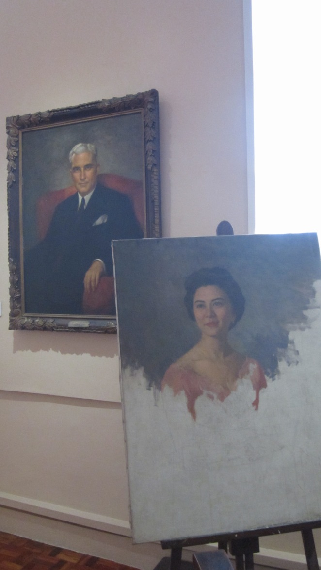 On the foreground is called "Portrait of a Lady"; on the background is "Portrait of Paul McNutt" (1944)